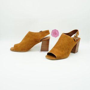 Via Spiga Brown 9M Leather Heels NEW